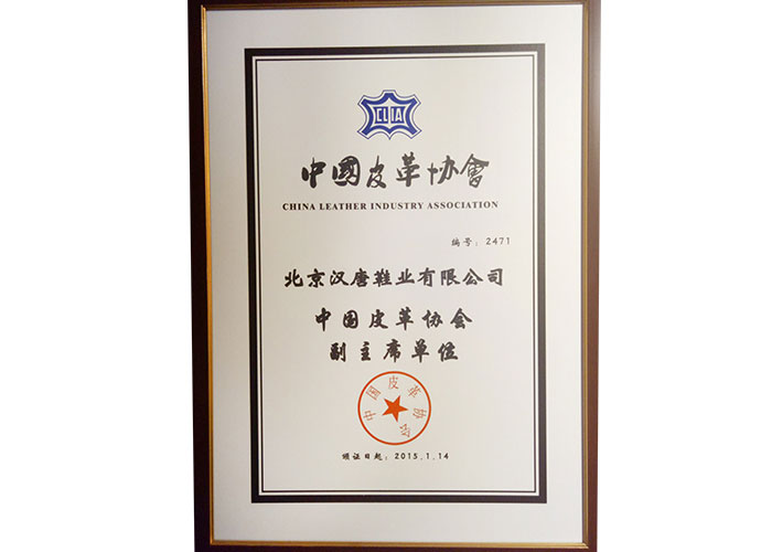 中国皮革协会授予京城印象布鞋副理事单位