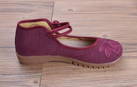 老北京布鞋，京城印象布鞋， 01500C酒红