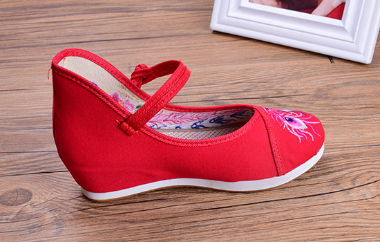 老北京布鞋，京城印象布鞋，128022C红色